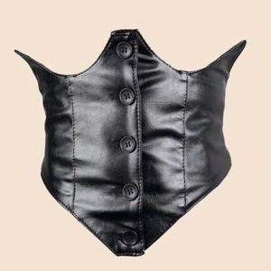 Shein Black Corset Belt Top. Top-like in the front, belt-like in the back.